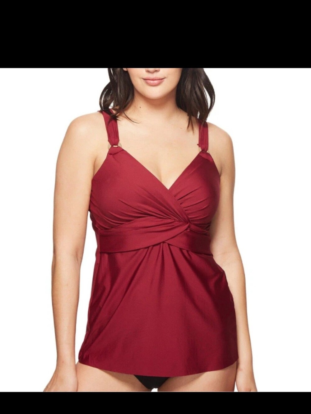 Miraclesuit Berry Twist-Front Swim Top